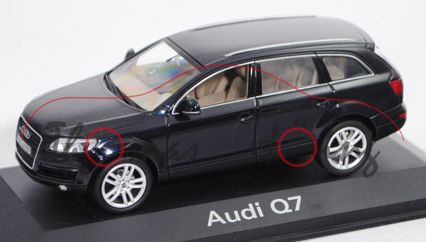 Audi Q7 4.2 FSI quattro (Typ 4L, Modell 2006-2009), kobaltblau, Schuco