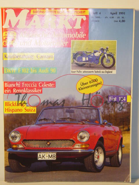 MARKT EUROPAS GRÖSSTE OLDTIMER-ZEITSCHRIFT, Heft 4, April 1991