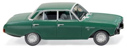 Ford 17M Limousine (Badewanne, Typ P3, Modell 1960-1964, Baujahr 1960), grün, Wiking, 1:87, mb