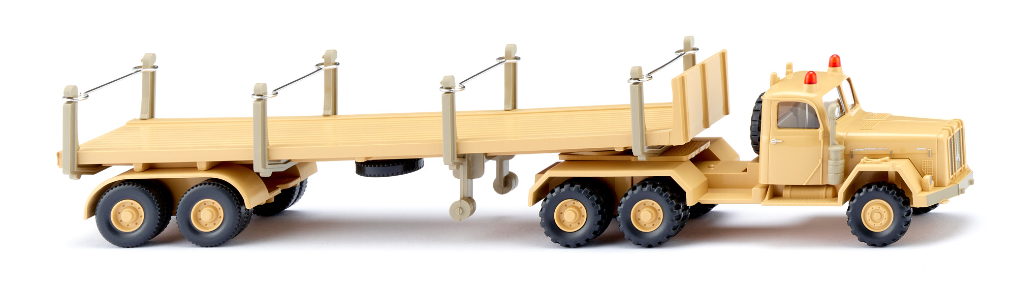 Magirus-Deutz Uranus 250 A (1. Generation, Typ Eckhauber, Änderung 1959, Modell 1959-1960) Rungensattelzug, sandgelb, innen olivgrau, Wiking, 1:87, mb