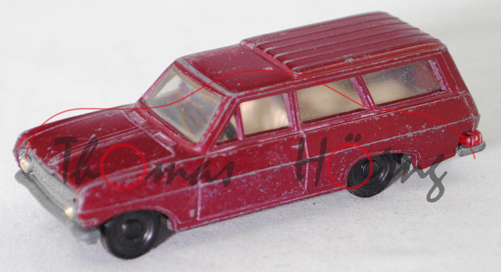 00000 OPEL REKORD CarAVan 1500 (REKORD A, Modell 1963-1965), weinrot, Lenkrad schwarz, R1, SIKU, 1:61, vsc