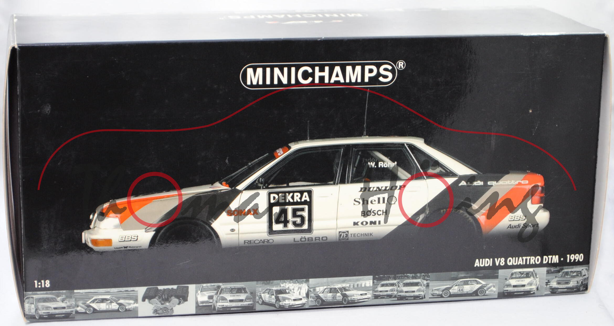 Audi V8 quattro DTM (Typ 4C / R6), alpinweiß, DTM 1990, Walter