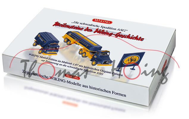 Set ASG - Die schwedische Spedition ASG, mit International Harvester und Volvo N10 Turbo 6, Wiking