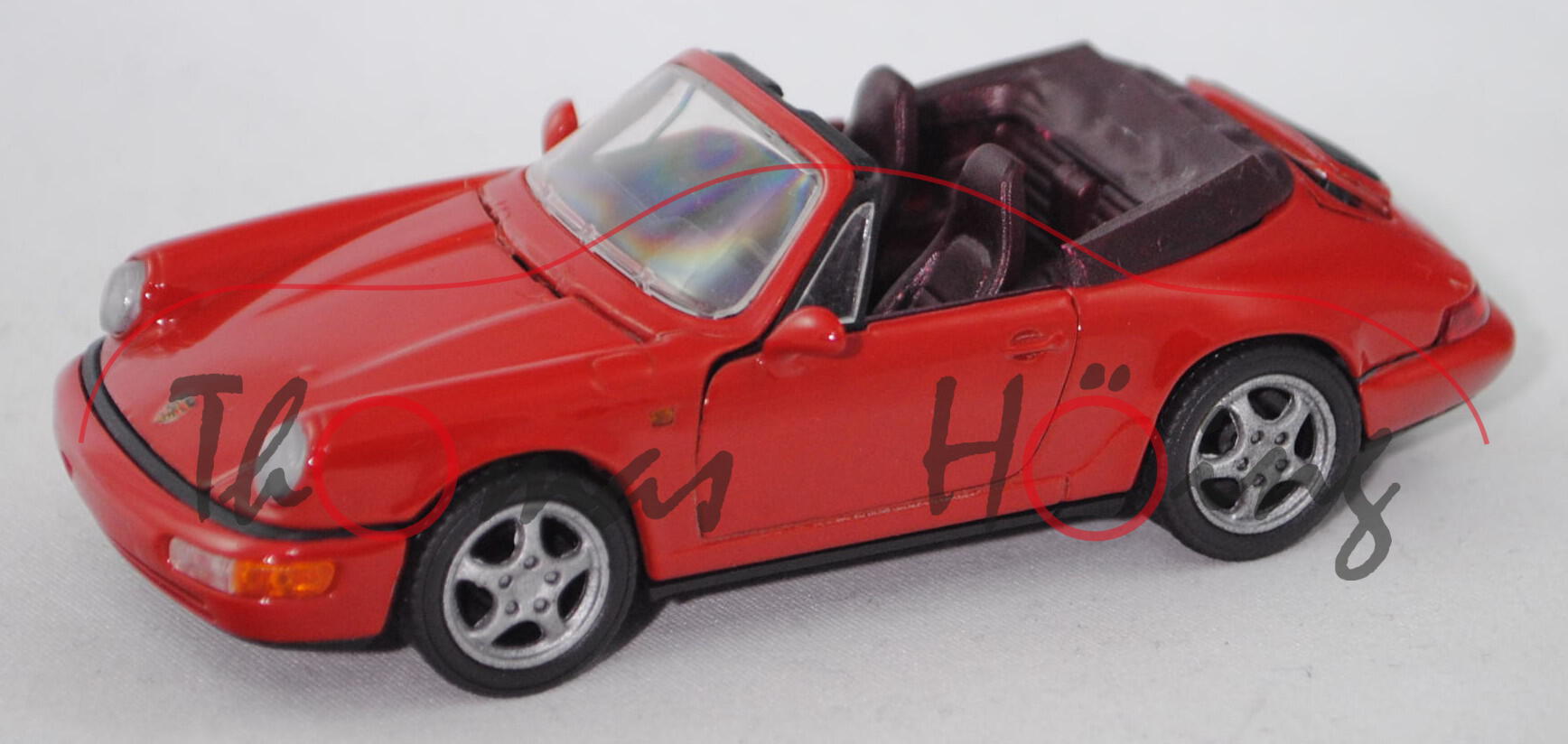 Porsche 911 Carrera 2 Cabriolet (3. Gen., BR 964, Modell 1990-1993), indischrot, Schabak, 1:43, mb