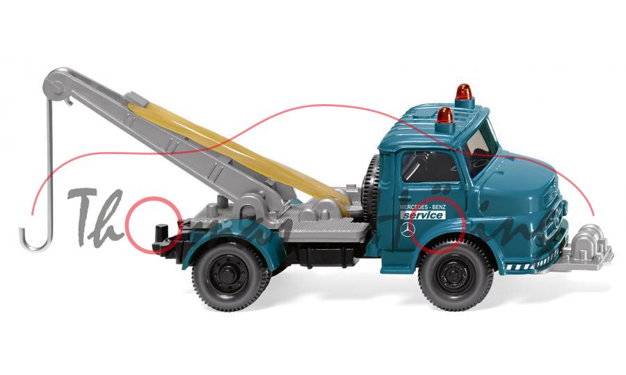 MB Kurzhauber (Mod. 67-77) Abschleppwagen, blau, MERCEDES - BENZ / service, Wiking, 1:87, mb