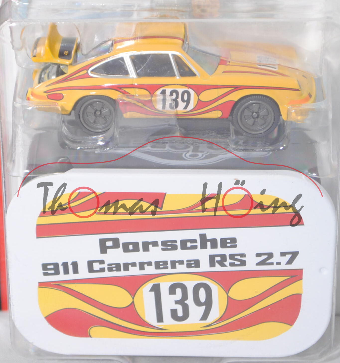 Porsche 911 Carrera RS 2.7 Touring (Mod. 1972-1973), hell-signalgelb, 139, majorette, 1:56, Blister
