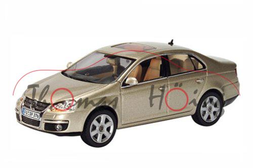 VW Jetta V 2.0 TDI (Typ 1K5), Modell 2005-2010, wheat-beige metallic, Schuco, 1:43, PC-Box (Deckel m