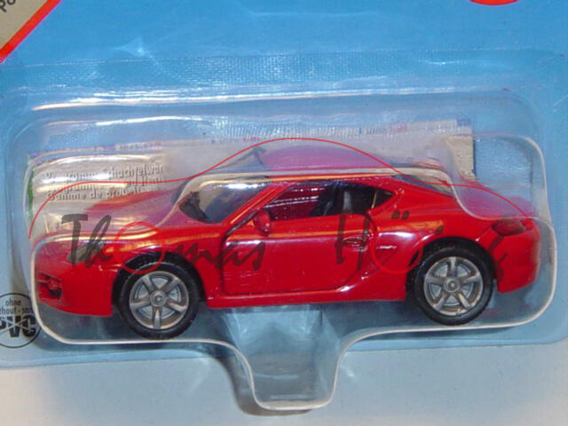 00000 Porsche Cayman S (Typ 987c), Modell 2005-2009, hell-karminrot, innen schwarzgrau, Lenkrad schw