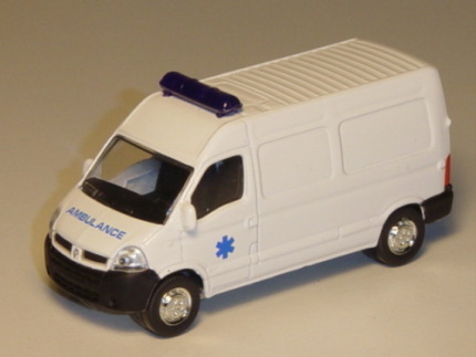 Renault Master 2003, reinweiß, AMBULANCE, Hecktüren zu öffnen, Norev, mb