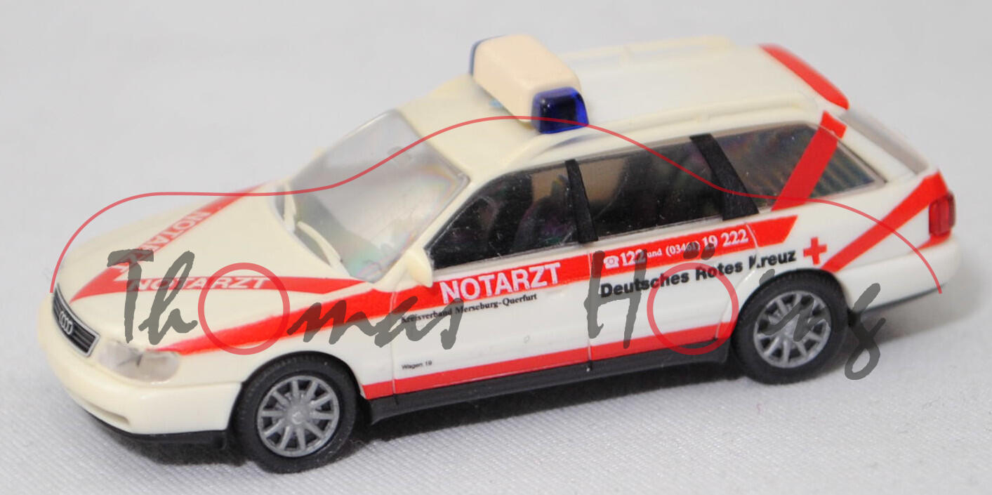 Audi A6 Avant / Audi A6 Avant 2.0 (C4, Typ 4A, Mod. 1994-1997) DRK Merseburg, weiß, Rietze, 1:87, mb