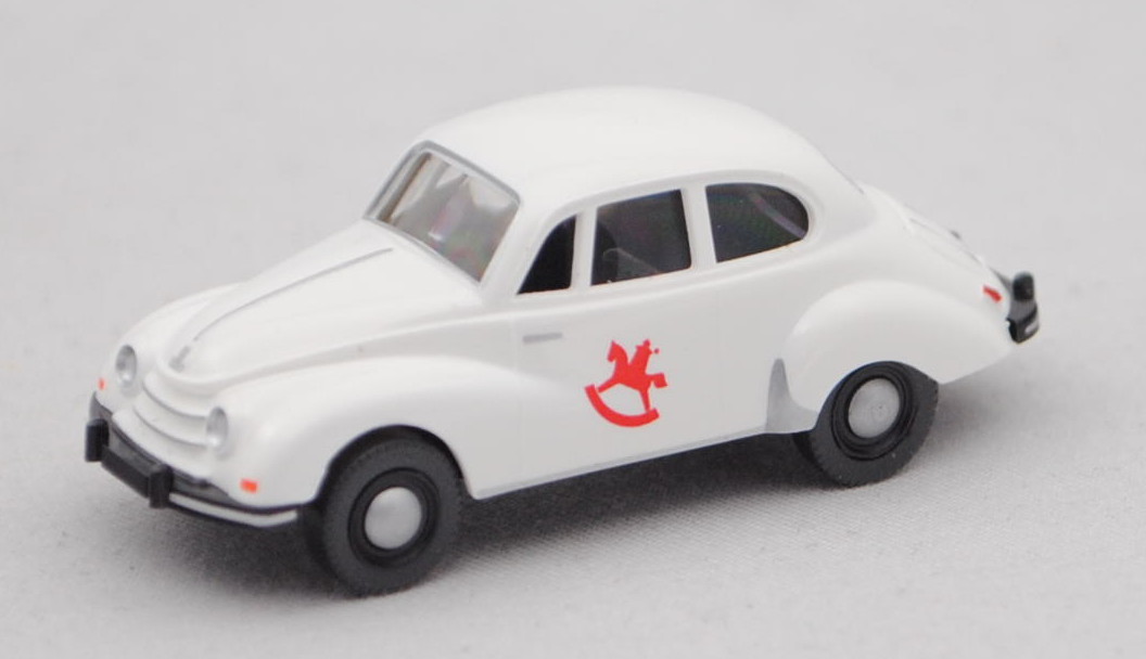 DKW Meisterklasse (Typ F 89 P, Mod. 50-54), weiß, spielwarenmesse-Logo, Wiking, 1:87, mb (Limited)