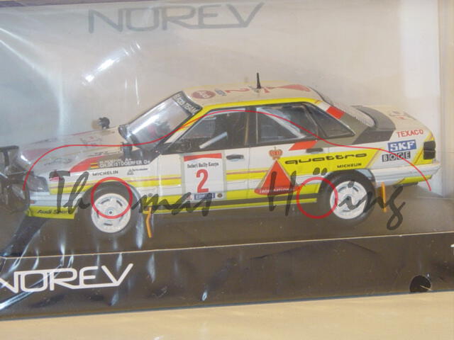 Audi 200 quattro Typ 44, Mj. 87, weiß, Safari Rallye 1987, Nr. 2, Fahrer: Walter Röhrl / Christian G