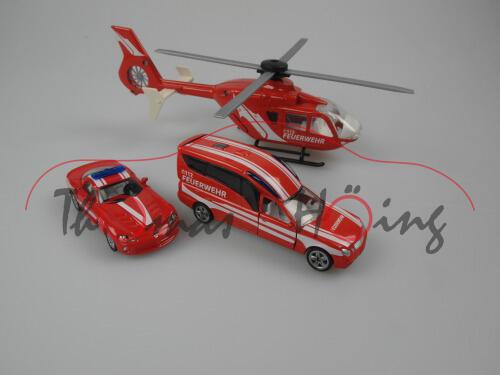 Feuerwehr Set bestehend aus Rettungshubschrauber Eurocopter (vgl. 2539) + Dodge Viper SRT-10 Coupé (