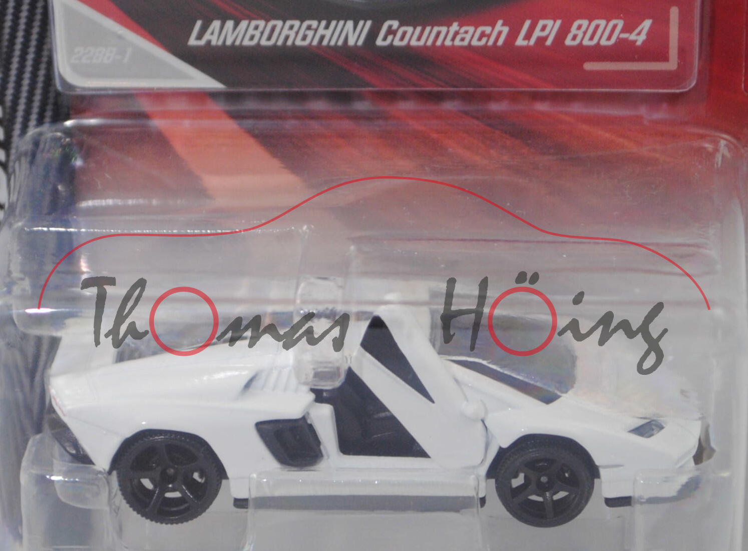 Lamborghini Countach LPI 800-4 (2. Gen., Mod. 2022-), reinweiß, Nr. 228B-1, majorette, 1:66, Blister