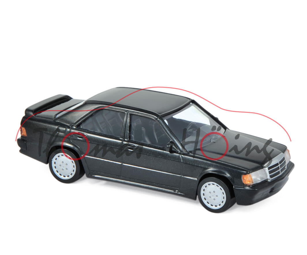 Mercedes-Benz 190 E 2.3-16 (W 201, Modell 1984-1987), blauschwarz metallic, Norev Jet-car, 1:43, mb