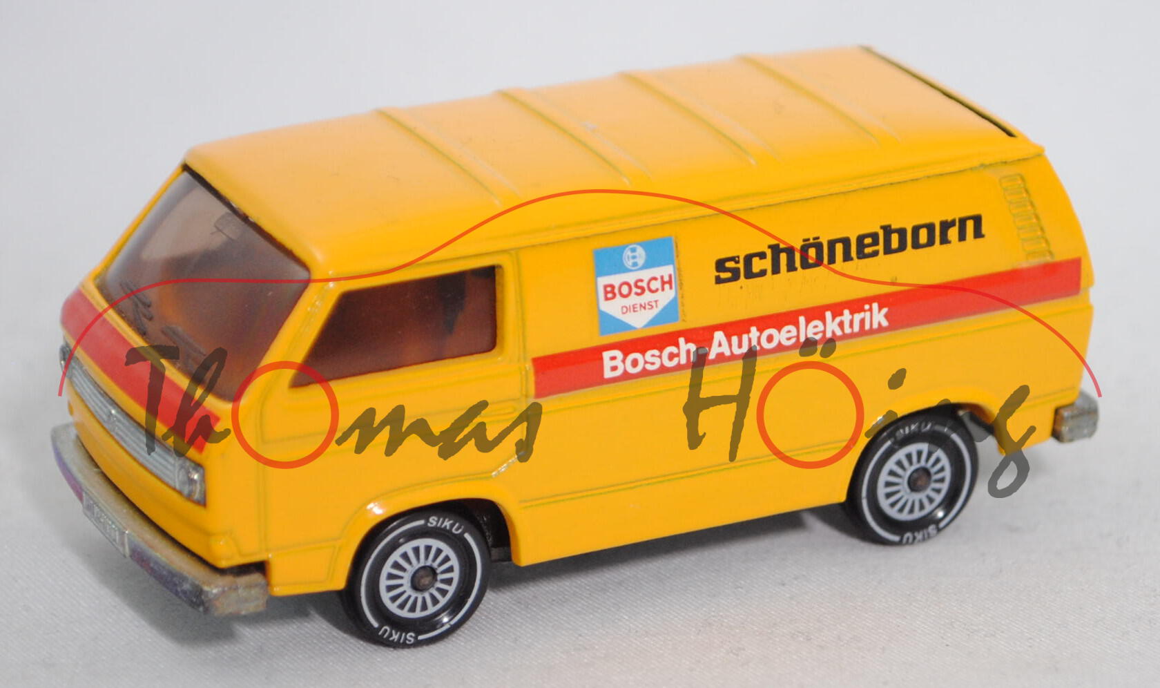 VW Transporter 2,0 Liter (Typ 2-Modell '80 T3, Mod. 79-82), signalgelb, BOSCH / DIENST / schöneborn