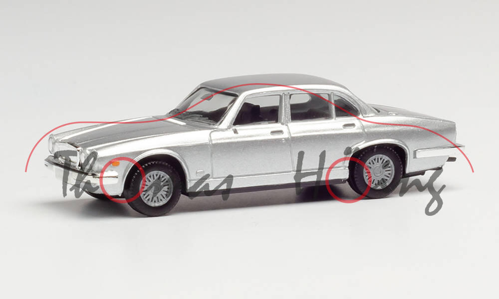 Jaguar XJ6 4.2 (1. Gen., Mark I, Facelift 2 (Serie III), Mod. 79-86), silbermetallic, Herpa, 1:87, m