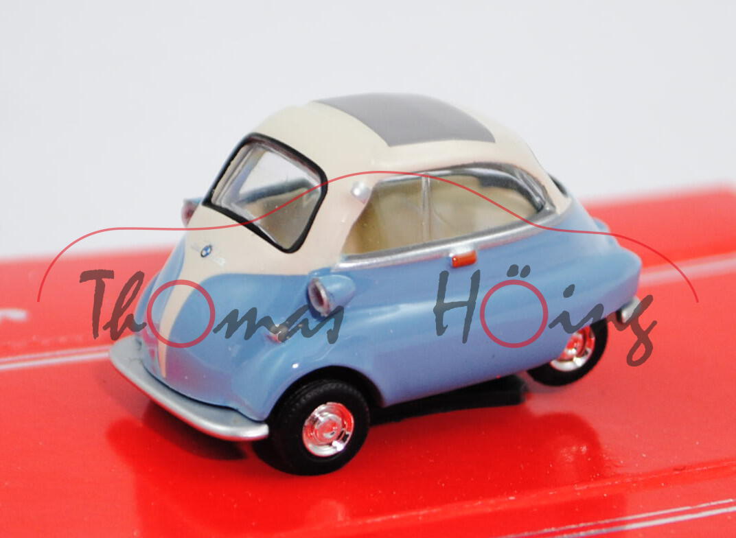 BMW Isetta (Modell 1956-1962), pastellblau/perlweiß, Schuco, 1:64, mb