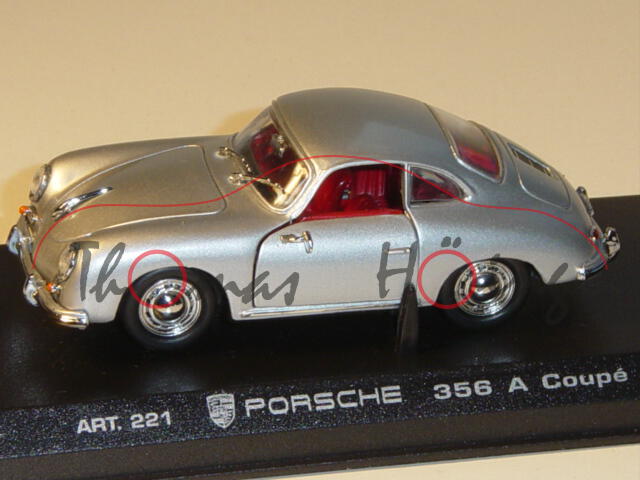 Porsche 356 A Coupé, silber, Detail Cars®, 1:43, PC-Box