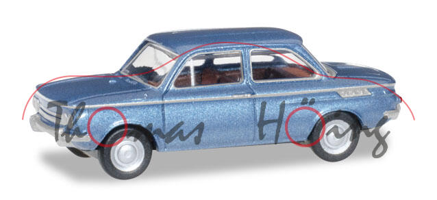 NSU TT (Typ 67, Modell 1967-1972), gemini blau metallic, Herpa, 1:87, mb