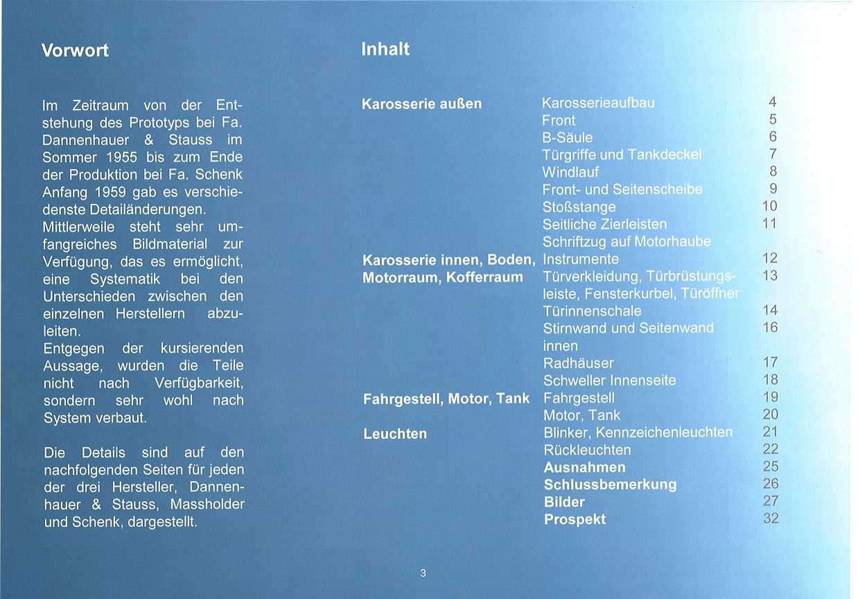 DKW 3=6 Monza - Die Unterschiede, Inhalt: Karosserie außen + Karosserieaufbau + ... + Bilder + Prospekt, Autor: Helmut Kraus, 40 Seiten, 2. Auflage 2025