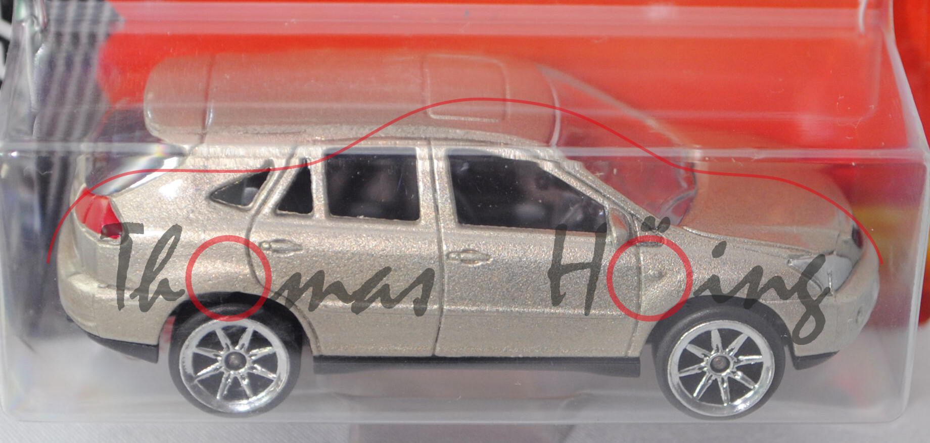 Lexus RX400h (Modell 2003-2009) (Nr. 292F), silbergoldmetallic, 8-Speichen-Felgen, majorette, 1:61,