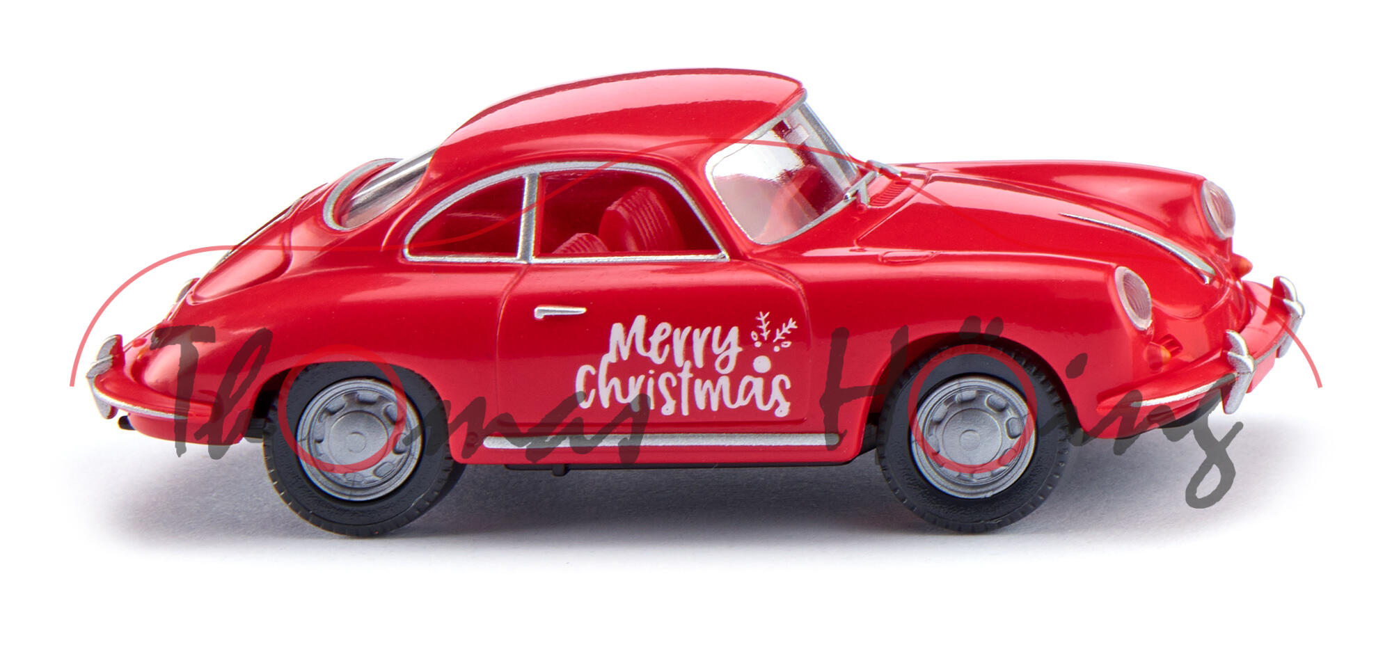 Porsche 356 C 1600 SC Coupé (Modell 1963-1965) Weihnachtsmodell, rot, Merry / Christmas, Wiking, 1:87, mb
