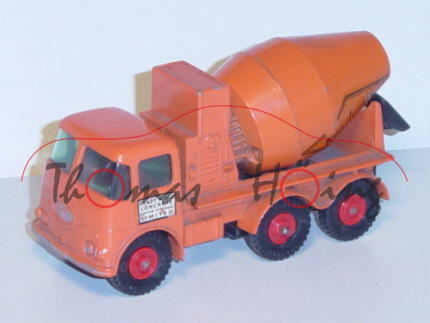 Ready-Mix Concrete Truck, verkehrsorange, READY MIXED / CONCRETE / UNITED KINGDOM / LIMITED und Read