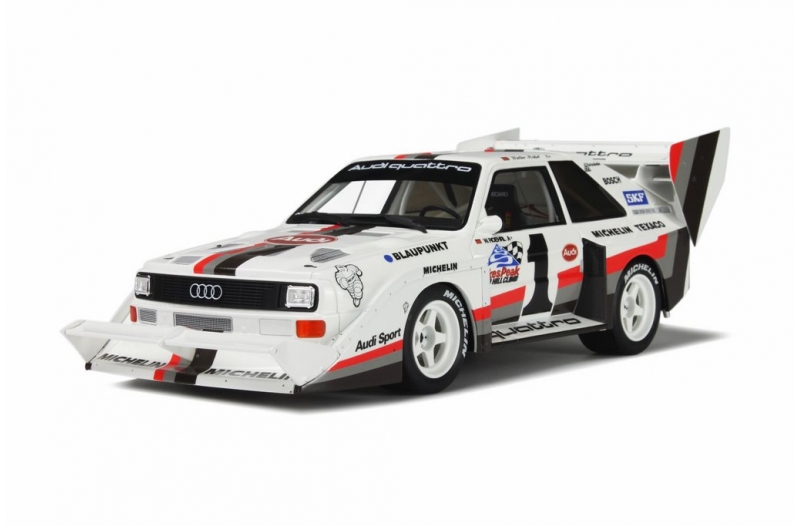 Audi Sport Quattro S1 Pikes Peak 1987 (Typ 85Q, Modell 1984-1986), reinweiß, Fahrer: Walter Röhrl, N