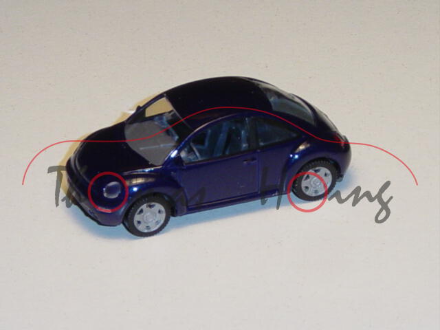 VW New Beetle, dunkelblaumetallic, Wiking, 1:87, mb