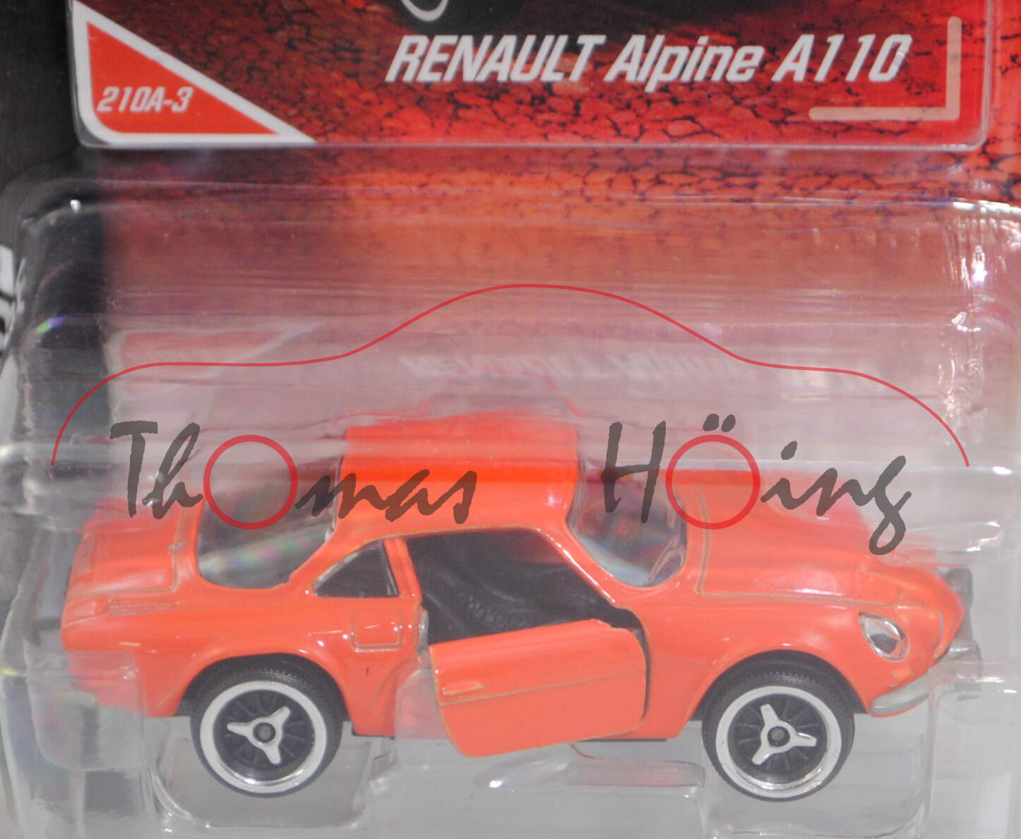 Renault Alpine A110 Berlinette 1600 S (1. Gen., Modell 69-70), hell-blutorange, majorette, 1:61, mb