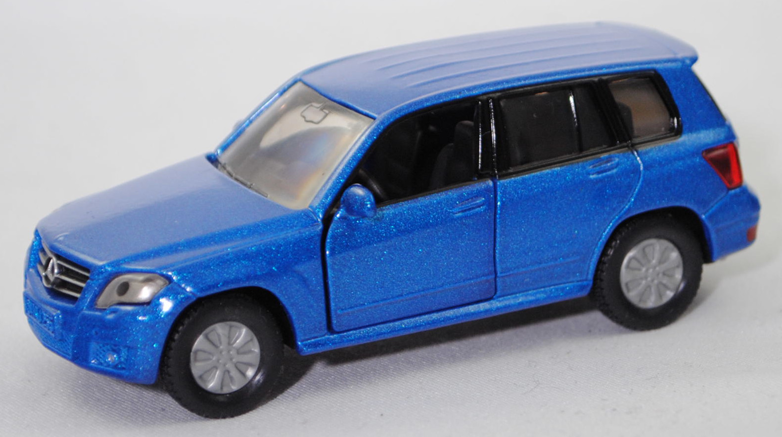 00000 Mercedes-Benz GLK 350 4MATIK (1. Generation, X 204, Vor-MoPf, Modell 2008-2012), verkehrsblaumetallic, B45 silbergrau, SIKU SUPER, 1:55, m