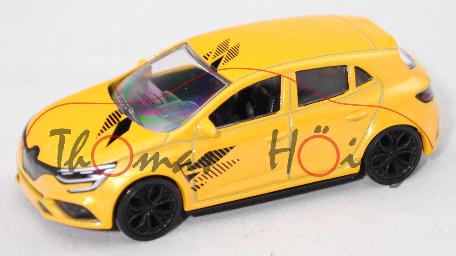 Renault Mégane IV R.S. 2017 (Modell 2018-2020), sirius-gelb metallic, RS ULTIME, Norev, 1:64, mb