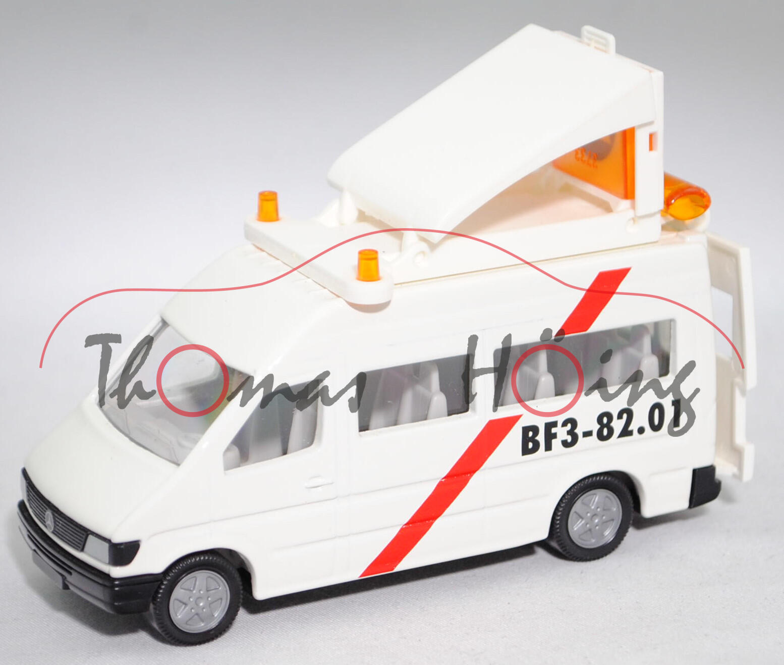 00000 Mercedes-Benz Sprinter I (T1N, W 901, Mod. 95-00) Transport-Begleitschutz, weiß, BF3-82.01, SIKU, 1:55, L15