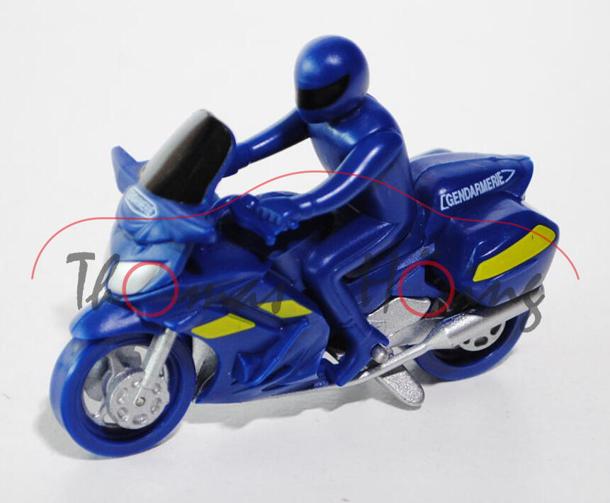 Polizei-Motorrad, ultramarinblau/silber, GENDARMERIE, Norev EMERGENCY, mb