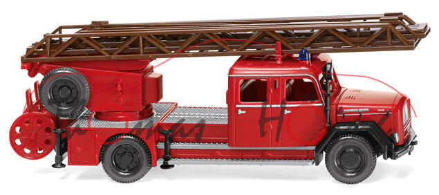 Feuerwehr - Magirus Drehleiter DL 25h (Typ Eckhauber der 2. Gen., Mod. 62-65), rot, Wiking, 1:87, mb