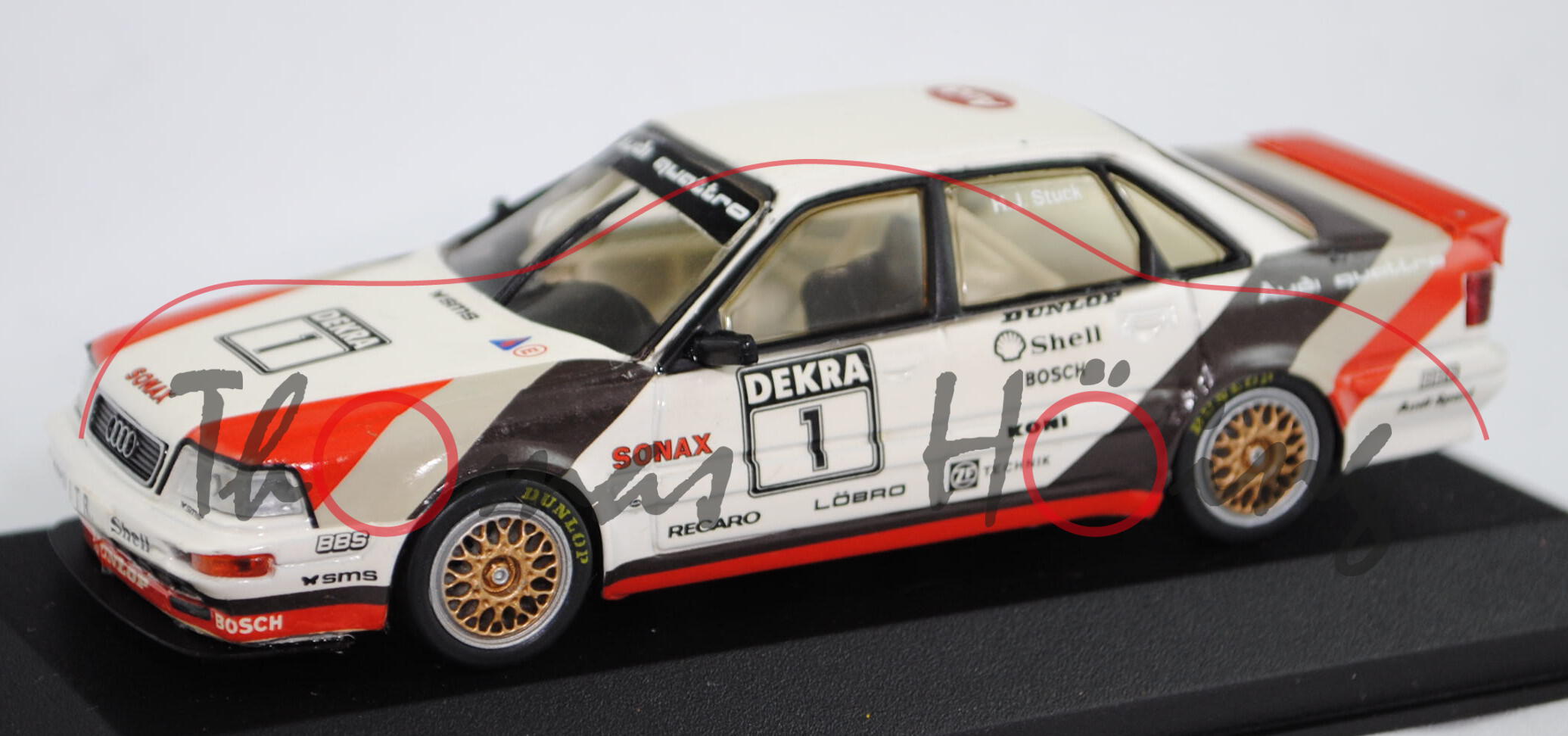 Audi V8 quattro Evo DTM (Typ R6, Modell 1991-1992), reinweiß/rot/grau/schwarz, DTM Saison 1991, Team