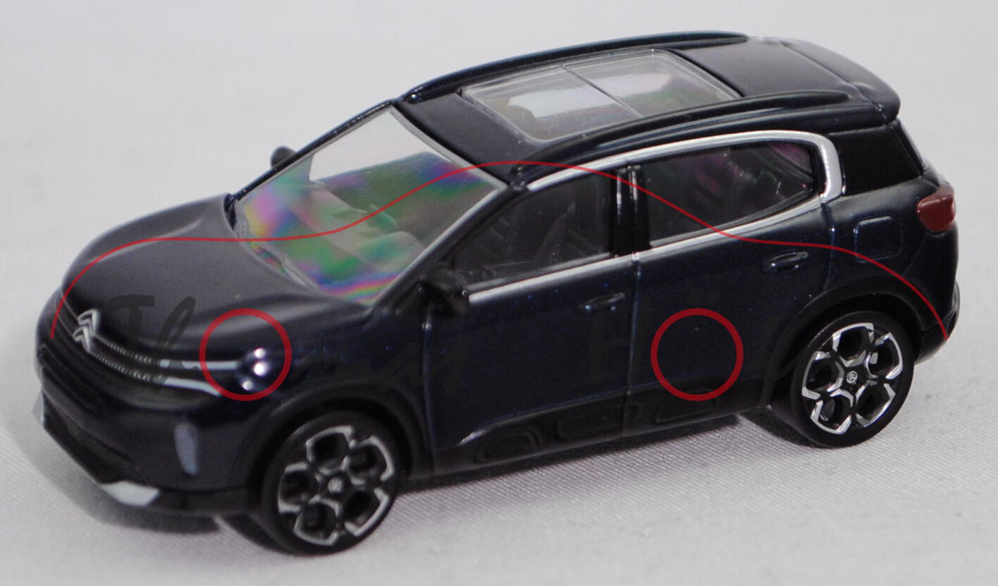 Citroen C5 Aircross Shine (1. Gen., Facel. 22, Mod. 2022-), eclipse blue metallic, Norev, 1:64, mb