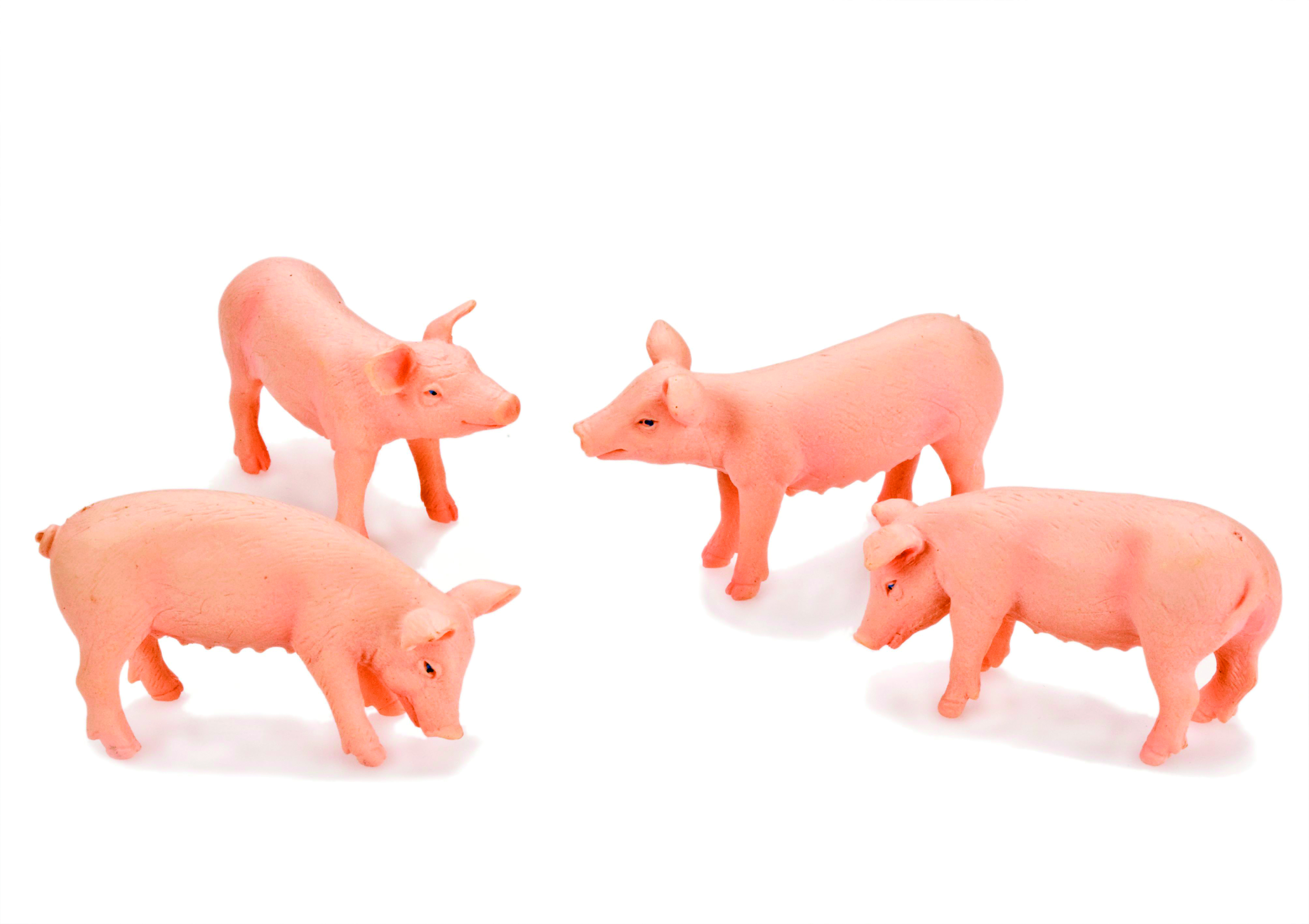 Schweine (4 Stück) für Siku, Kids GLOBE FARMING, 1:32, mb