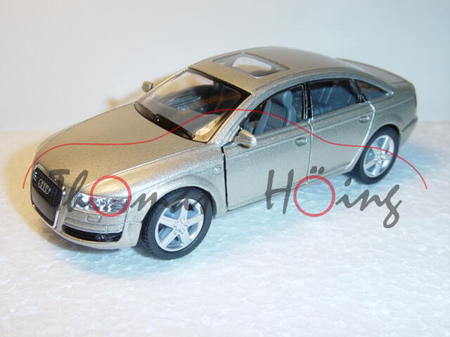 Audi A6, Mj. 2004, champagnermetallic, Kinsmart, 1:38