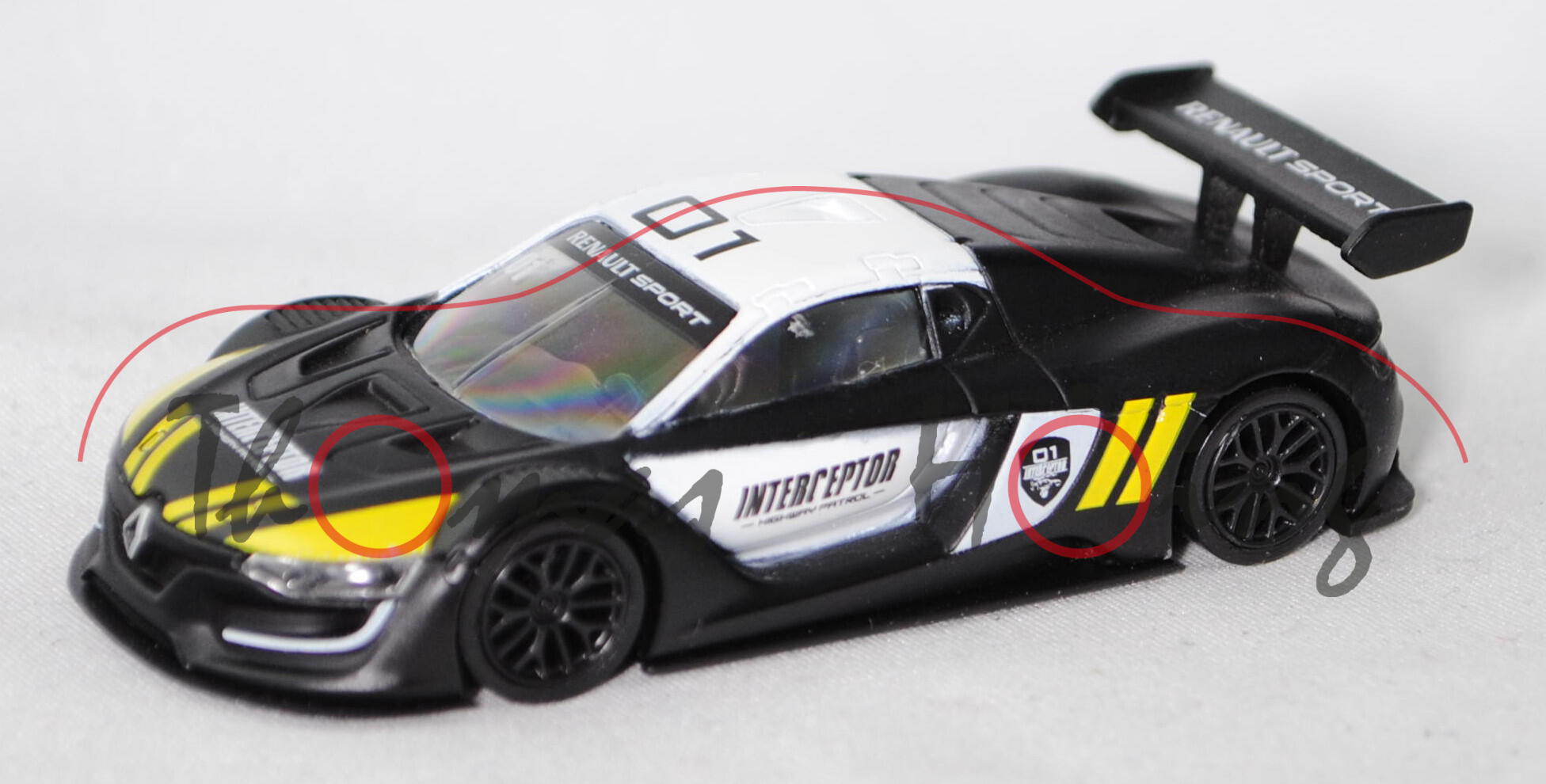 Renault R.S.01 Interceptor (Modell 2015-, Baujahr 2016), reinweiß/mattschwarz, Polizei, RENAULT SPOR