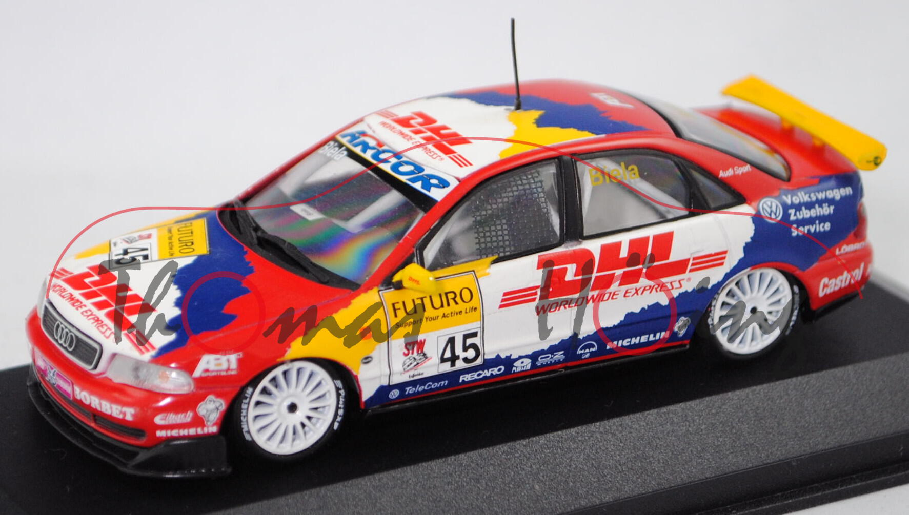 Audi A4 quattro Supertouring, STW 98, Biela, Nr. 45, Team Audi Abt Sportsline, Minichamps, 1:43, mb