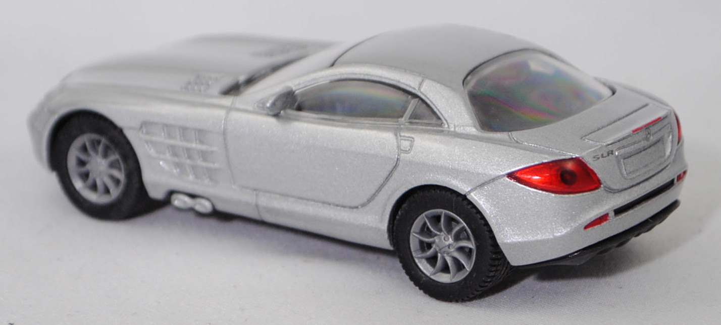 00000 Mercedes-Benz SLR McLaren (1. Generation, C 199, Modell 2004-2008), silbergraumetallic, Bpr. 1004, B25a / B25b silbergrau, SIKU SUPER, 1:55, m