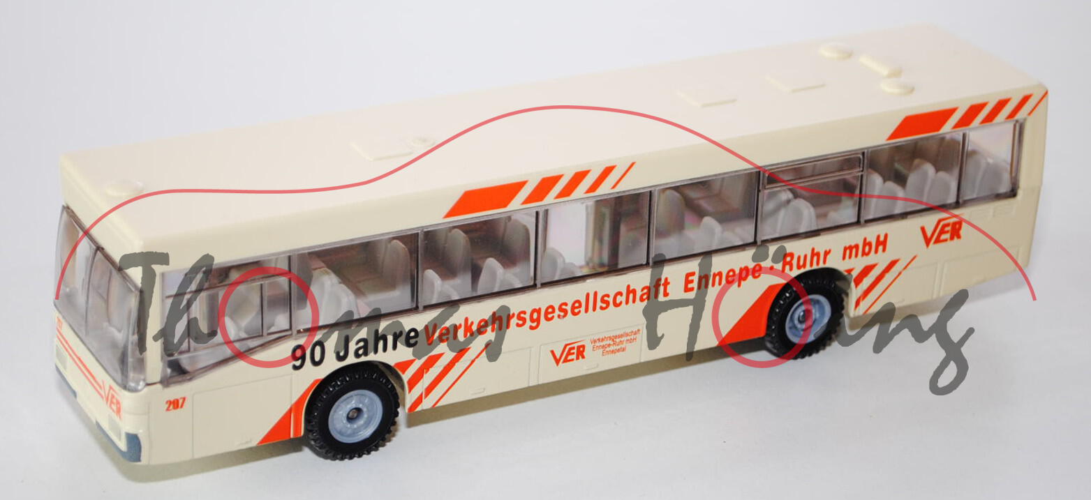 Linienbus Mercedes O 405 N, elfenbein, 207 / 90 Jahre Verkehrsgesellschaft Ennepe-Ruhr mbH VER / VER