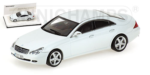 Mercedes-Benz CLS-Klasse (Baureihe C 219), Modell 2004-2008, signalweiß, Minichamps, Linea Bianco No