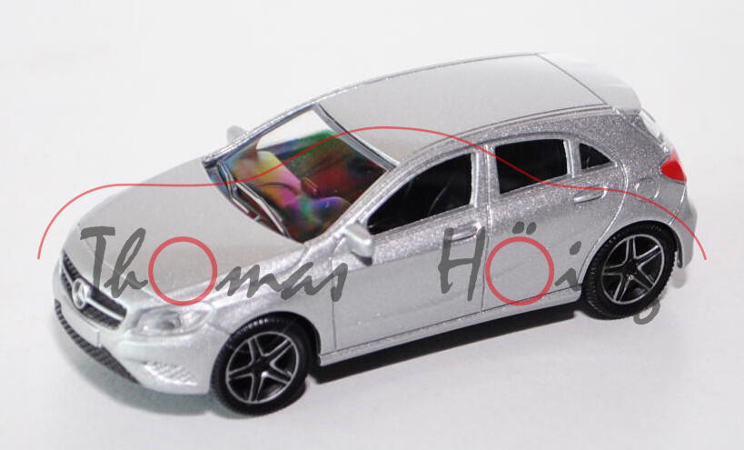 Mercedes-Benz A-Klasse (Baureihe W 176), Modell 2012-, polarsilber, 1:64, Norev SHOWROOM, mb