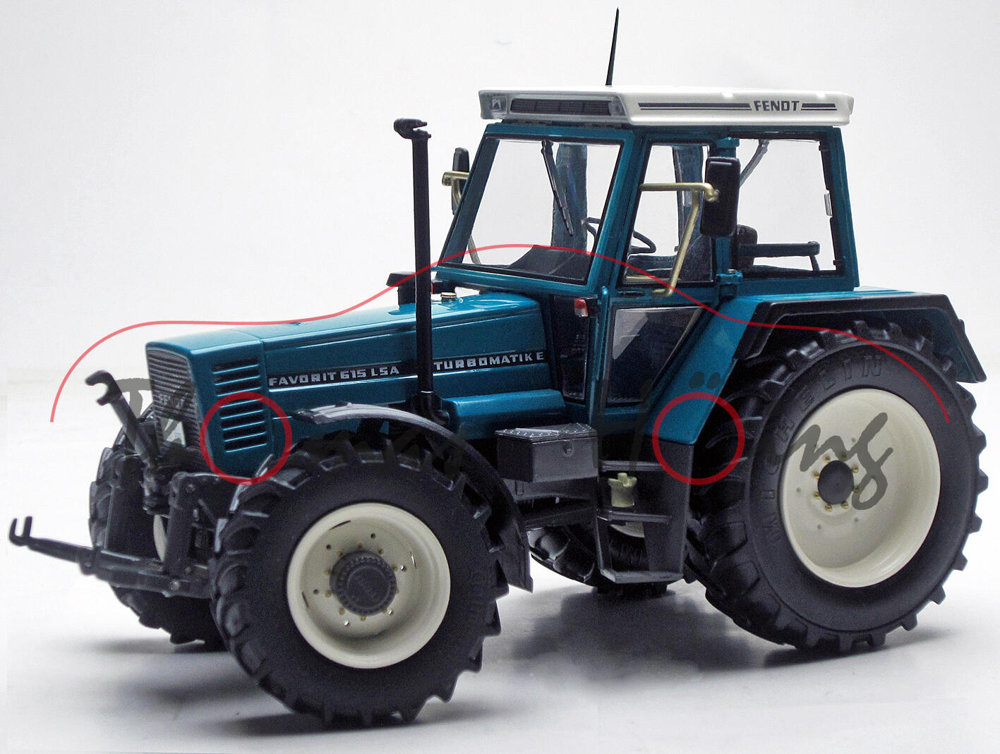 Fendt FAVORIT 615 LSA Turbomatic E (4. Gen., Ausführung 88-93), karibikgrün, weise-toys, 1:32, mb