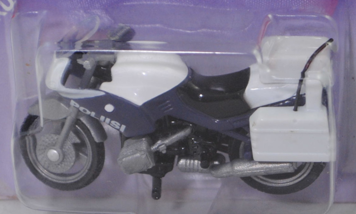 03200 SF / FI BMW R 1100 RS 93 (1. Generation, Modell 1993-2001) Polizei-Motorrad, reinweiß/saphirblau, POLIISI, SIKU, 1:31, P26