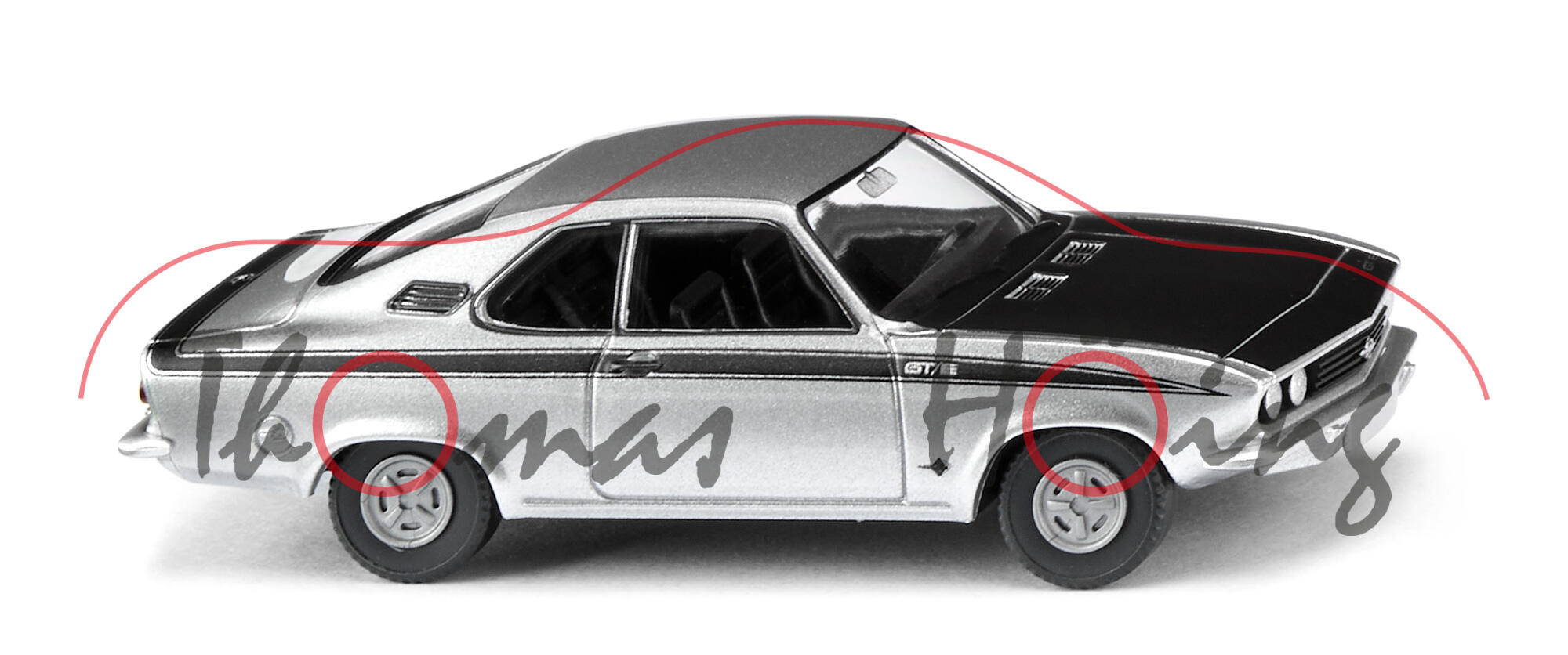 Opel Manta A GT/E (1. Generation, Baureihe Manta, Typ A, Modell 1974-1975), silber, Wiking, 1:87, mb