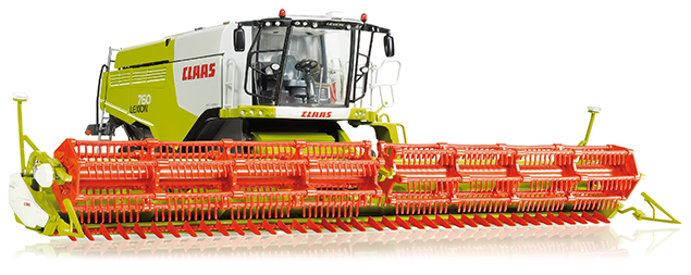 Claas Lexion 760TT Mähdrescher mit V 1200 Getreidevorsatz, claasgrün/perlweiß, 1:32, Wiking, mb